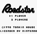 Roadster title screen for GameBoy